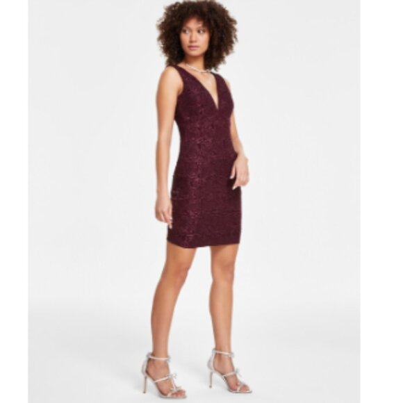 Siena Stretch Floral Jacquard Mini Dress - Picture 1 of 4